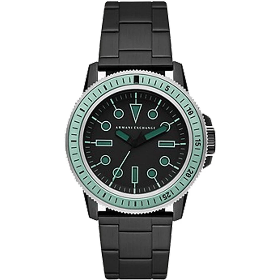 Relógio masculino Armani Exchange clássico quartzo preto pulseira de aço inoxidável AX1858 - Imagem 1 de 1