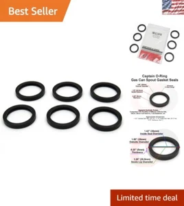 6 Pack Fuel Jug Washer Seals for Gasoline & Diesel - Long Lasting & Reliable - Picture 1 of 11