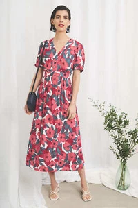 Seasalt Women's Dress - pink Birch Leaf Midaxi Tea Dress - Regular - Coastal Blo - Picture 1 of 7