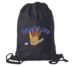 Bolsos Cinch Manos Fuera de Turquía, Bolsas de Algodón de Acción de Gracias, Bolsas de Regalo para Niños - Imagen 1 de 5