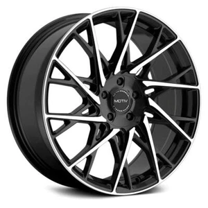 20 inch 20x8.5 Motiv 430MB Maestro BLACK MACHINED wheels rims 5x4.5 5x114.3 +40 - Picture 1 of 1