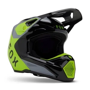 FOX V1 MOTOCROSS HELMET LEAN GREY / YELLOW MX Enduro Off Road ADULT SIZES - Picture 1 of 6