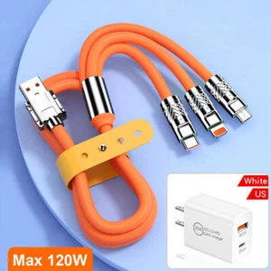 3 in 1 Fast USB Charging Cable Universal Multi Function Cell Phone Charger Cord - Picture 1 of 21