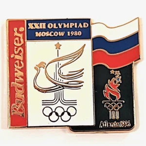 1996 Atlanta Olympics Budweiser Commemorative XXIIOlympiad Moskau 1980 Anstecknadel - Bild 1 von 1