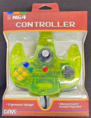 Cirka Nintendo 64 N64 wired controller with Memory/Rumble Pack Slot - M05786-CY - Image 1 of 4