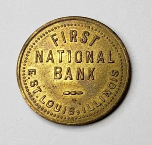 Vintage First National Bank East St. Louis Illinois Medaille Münze.  Kostenloser Versand - Bild 1 von 4