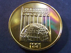 César 1991 bola de repetición oro aluminio Mardi Gras dobleon - Imagen 1 de 2