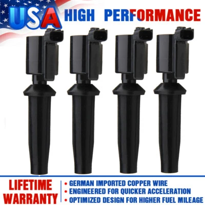 Paquete de 4 bobinas de encendido DG507 para Ford Focus Escape Transit 04-07 FD505 UF621 DG541 Foto 1 de 4