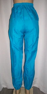 Vtg Capezio Blue Nylon Ballet Makers Joggers Warmup Yoga Pants Dancewear M - Picture 1 of 7