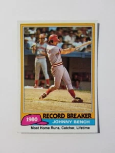 JOHNNY BENCH 1981 TOPPS BASEBALL CARD #201 CINCINNATI REDS - Picture 1 of 2