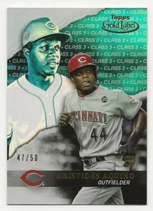 2020 Topps Gold Label ARISTIDES AQUINO Class 3 Blue 47/50 Reds Rookie RC #31 - Bild 1 von 1