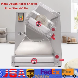 4-12" Automatic Pizza Dough Press Dough Sheeter Roller For Pie Crusts Tortillas - Picture 1 of 16