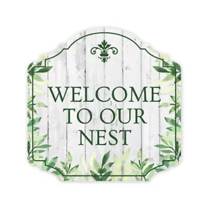 Heritage Plus Welcome to Our Nest Wall or Door Sign | Home Entrance Decoration - Picture 1 of 36