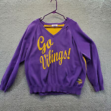 Touch By Alyssa Milano Women's  Minnesota Vikings Sweater Purple Yellow Size 2X