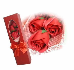 VALENTINE'S DAY GIFT. Set of 5 Red Rose Bouquet in a Box !!US SELLER !! - Picture 1 of 5