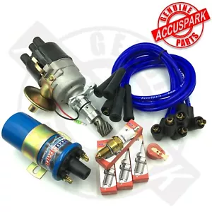Ford X-Flow AccuSpark Distributor Pack with Ballast coil & BLUE LEADS - Picture 1 of 12