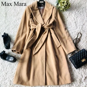 Max Mara Manuela Coat, Angora, Actress Collar, Silver Tag, Beige, Size 40 - Picture 1 of 24