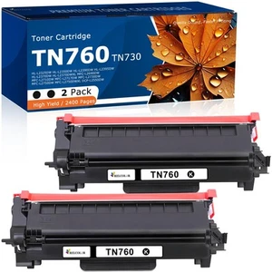 TN760 TN730 Tonerkartusche Ersatz für Brother TN 730 TN 760 (Schwarz, 2 P... - Bild 1 von 7
