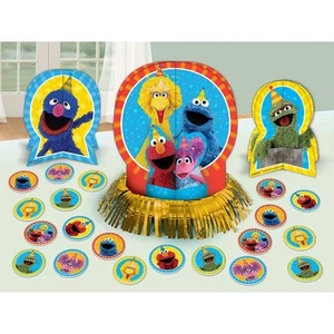 Sesame Street Table Top Centerpiece Decorations 3 Piece Plus Confetti Elmo New - Picture 1 of 1