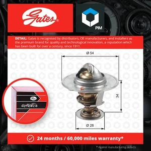 Coolant Thermostat fits KIA RIO Mk2 1.5D 05 to 07 D4FA Gates 2550027000 Quality - Picture 1 of 2