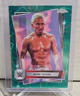 2025 Topps Chrome WWE Green Laser Refractor Akira Tozawa 31/175 !! - Image 1 of 3