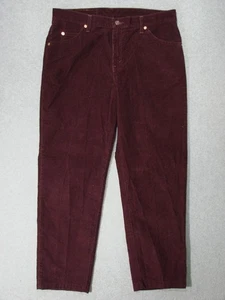 TA09459 1997 **LEVI'S** 941 CLASSIC FIT STRAIGHT LEG WOMENS CORD JEANS sz14M RED - Picture 1 of 7