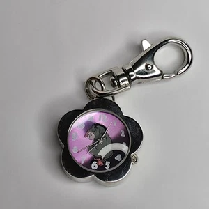 Disney Keychain Watch Eeyore Time Works Stainless Steel Purple Dial - Picture 1 of 7