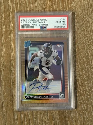 2021 Panini Donruss Optic - Rated Rookie Patrick Surtain II Bronze Autograph RC  - Image 1 of 2