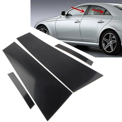 4x Set Door Trim Pillar Post Black Cover For Mercedes-Benz CLS C219 2006-2011 07 Foto 1 de 4