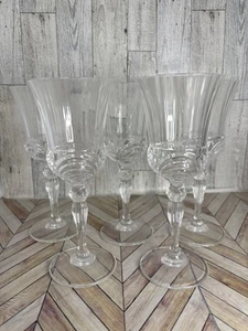 Set of 5 Royal Crystal Rock Aurea Wine Goblet Glasses 7.5" - Picture 1 of 7