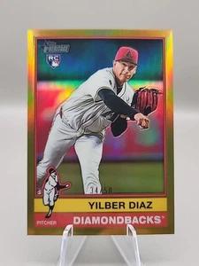 💥2025 Topps Heritage Yilber Diaz RC rifrattore oro #/50 n.372 Diamondbacks💥 - Foto 1 di 3