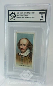 Rare 1925 John Player & Sons Leaders Of Men William Shakespeare Card Graded 6 - Bild 1 von 2