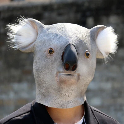 Koala Realistic Mask Party Celebrity Latex Headgear Costume Cosplay Halloween - Image 1 of 4