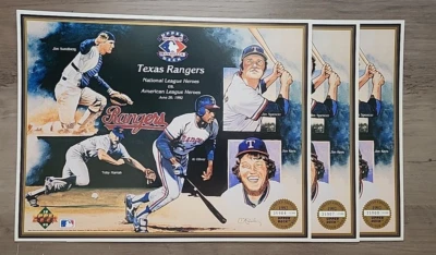 [x1] MLB 1992 Upper Deck HEROES OF BASEBALL- Texas Rangers- Ltd. Ed. /47k - Image 1 of 2