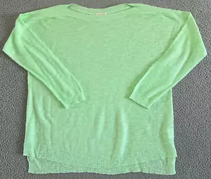 Suéter Eileen Fisher Mujer Grande Alto Bajo Dobladillo Lino Orgánico Algodón De Gran Tamaño - Imagen 1 de 19