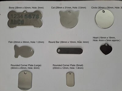 Custom Laser Engraved Metal ID Tags – Pet, Name, Keychain, Personalised Gift - Image 1 of 4