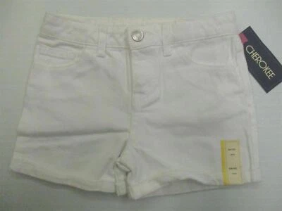 Nuevos Pantalones Cortos CHEROKEE Niñas Jóvenes Talla S Algodón Ajustables Blancos Denim Foto 1 de 4