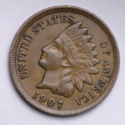 1907 Indian Head Cent Penny NICE VF / XF Sharp LIBERTY -- FREE SHIPPING ** Cover
