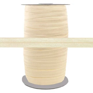 Vainilla 5/8" 15mm Plegable Sobre Costura Elástico 100yd - Elástico Por Yarda - Imagen 1 de 1