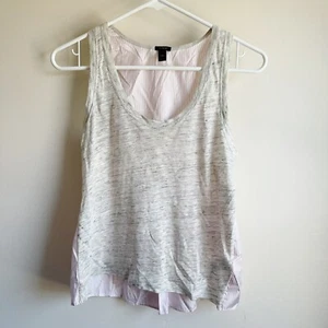 J Crew gestreiftes Mixed Media Leinen Seide Tanktop Größe XXS - Bild 1 von 5