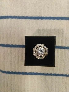 Size 9 Sterling Ring Made With White Zirconia From Swarovski (8.4TCW) (218) - Picture 1 of 3