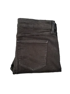 Uniqlo Women's Black Denim Jeans Straight Leg Slim Fit High Rise Size 32 Zip Fly - Picture 1 of 13