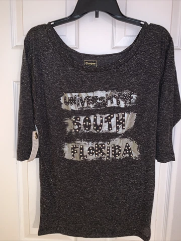 Women's USF University of South Florida Campus Couture Studded 3/4 Sleeve Size M Cover