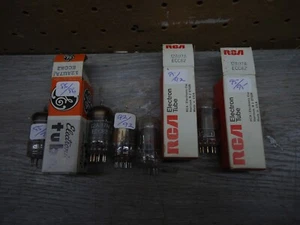 5 - 12AU7A VACUUM TUBES ALL TESTED GOOD - Picture 1 of 3