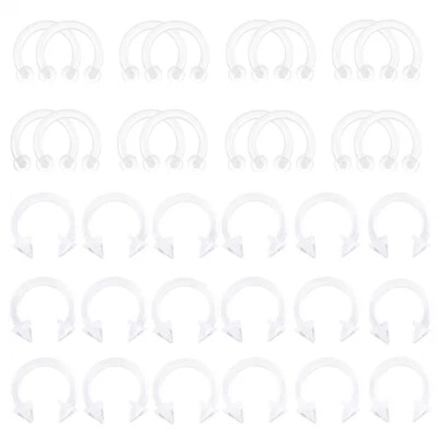 30X 1,2mm Acryl Retainer Lippenpiercing Tragus Helix Hufeisen Ohr Nase Piercing - Bild 1 von 4