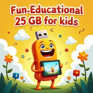 25GB USB Drive for Kids & family – Fun & Educational Activities, eBooks, Videos - Foto 1 di 24