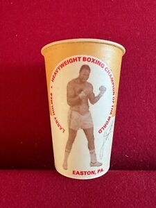 1982, Larry Holmes, "Un-Used",  Paper Cup (Scarce / Vintage)