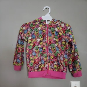 Shopkins Mädchen rosa Kapuzenpullover mit Reißverschluss Größe 5 - Bild 1 von 5