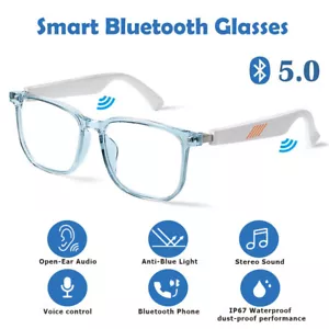 Smart Bluetooth 5.0 Sunglasses Anti-Blue Light Eyeglasses - Picture 1 of 6