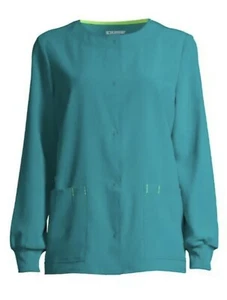 Scrubstar Women's Size XS Seasonal Solid Warm Up Scrub Jacket Teal Green NWT - Picture 1 of 7